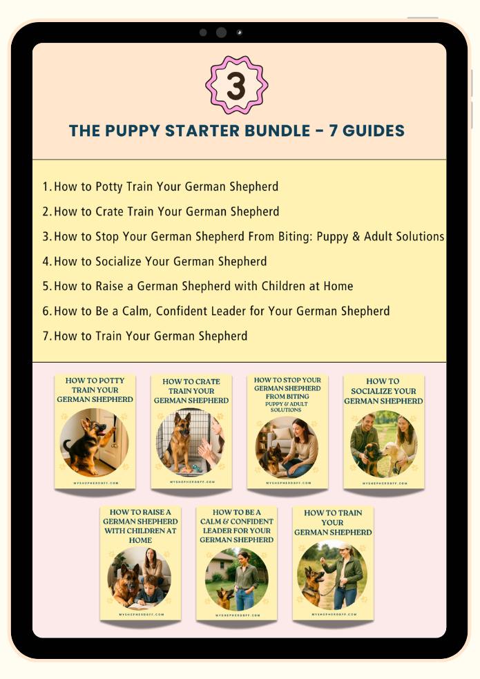 The compete gsd parent bundle , puppy starter bundle, - myshepherdbff