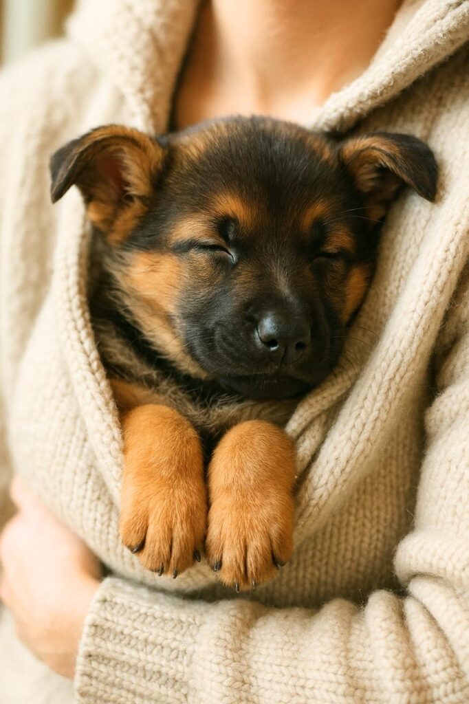 gsd puppy cozy aesthetic