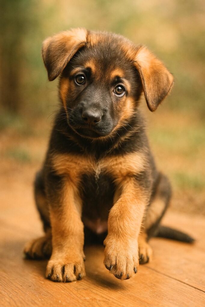 gsd pup paws