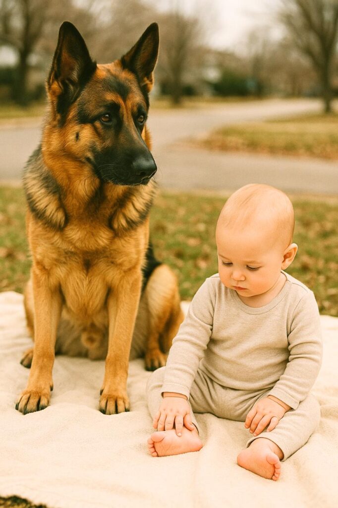 gsd with toddler